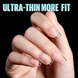 TOMICCA Square Short Nail Tips 240Pcs Half Matte Full Cover Clear Acrylic view 3