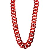 LCPQMZGH Plastic Hip Hop Chain Necklace, 80s 90s Costume Accessory, Men's Chunky Necklace, Big Chunky Gold Chain,