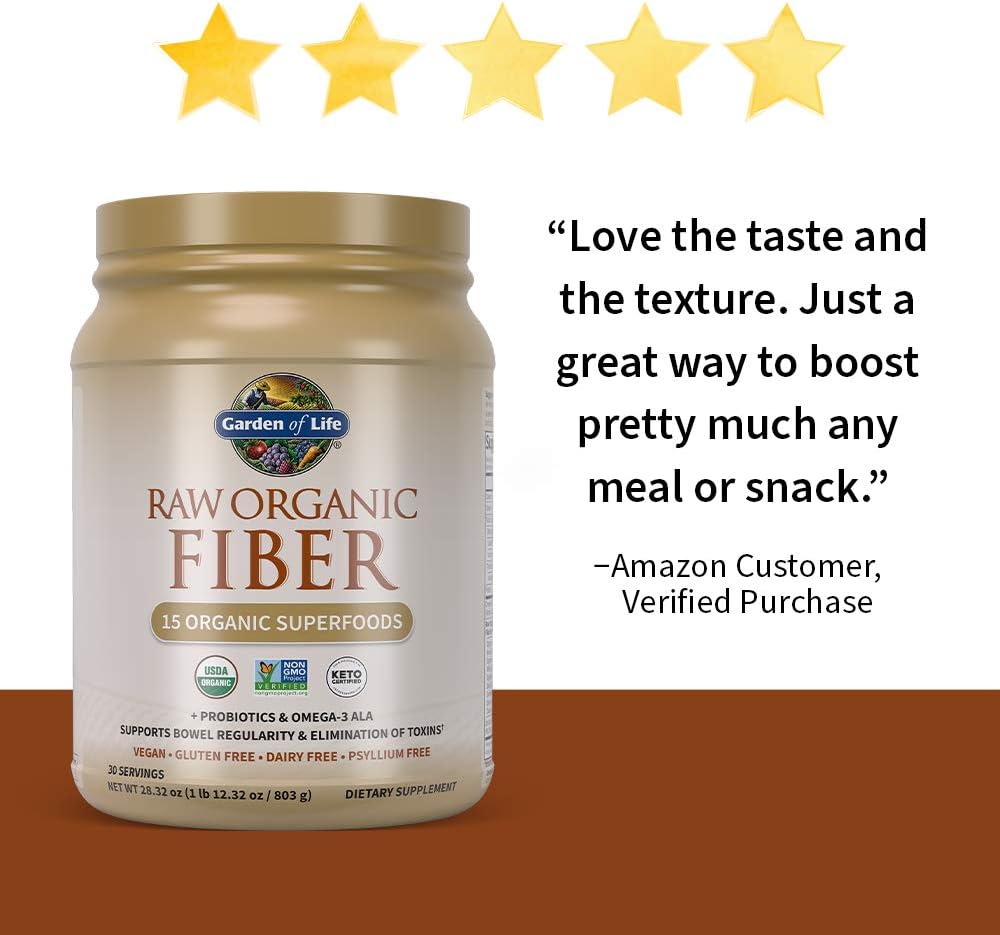 Garden of Life Raw Organic Superfood Fiber for Constipation Relief, 1.77 lbs (803g) Powder: Health & Personal Care