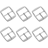 uxcell Metal Roller Buckle, Single Prong Belt Buckle Center Bar Buckle for Leather Craft Accessories