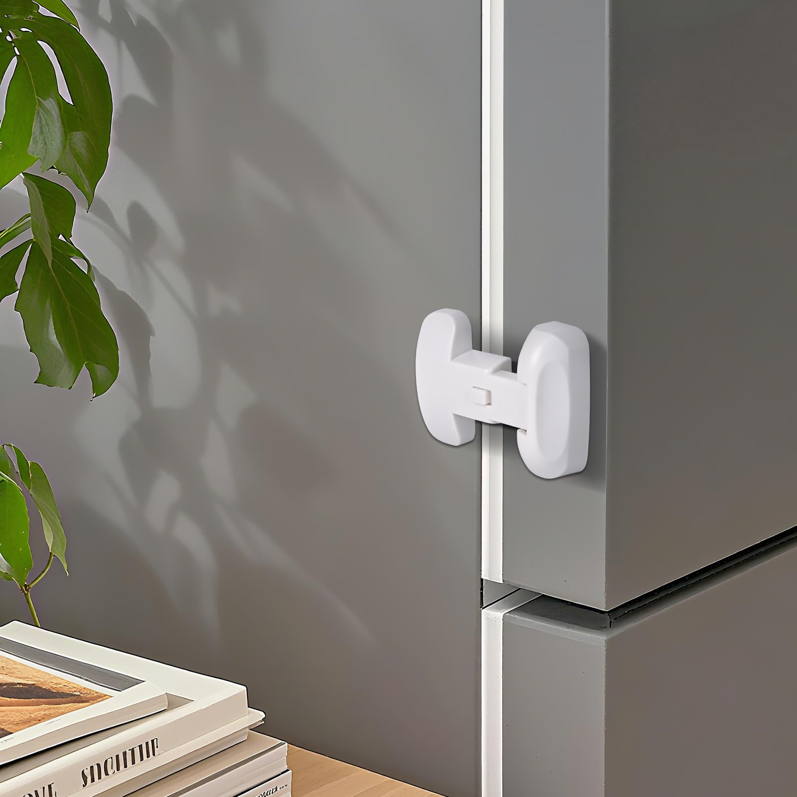 Photo 1 of Refrigerator Fridge Door Lock for Kids Child Safety Locks for Doors Freezer Door Lock Easy to Install Keep Door Closed Child Proof Refrigerator?Freezer Door Lock 2 Pack, White