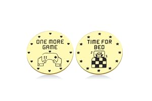 FREREFETER Funny Destiny Flip Coin Valentines Day Gift for Game Lover Double Sided Decision Maker Coin for Gamers Teen Boys Girls Son Daughter Brother Birthday Christmas Gifts One More Game Novelty Coins