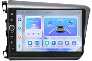 JOYING Car Radio for Honda Civic 2012 with Wireless Carpaly & Android Auto, 9 Inch IPS Touch Screen Android 13 Car Stereo 8GB