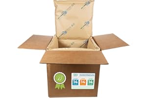 IDL Packaging 14" x 14" x 14" Insulated Shipping Box (USA-Made, 5.8-Gallon Capacity), Pack of 1 - Includes EcoMax™ Thermal-Paper Liners, Absorb Condensation - For Frozen Food, Meat, or Fish