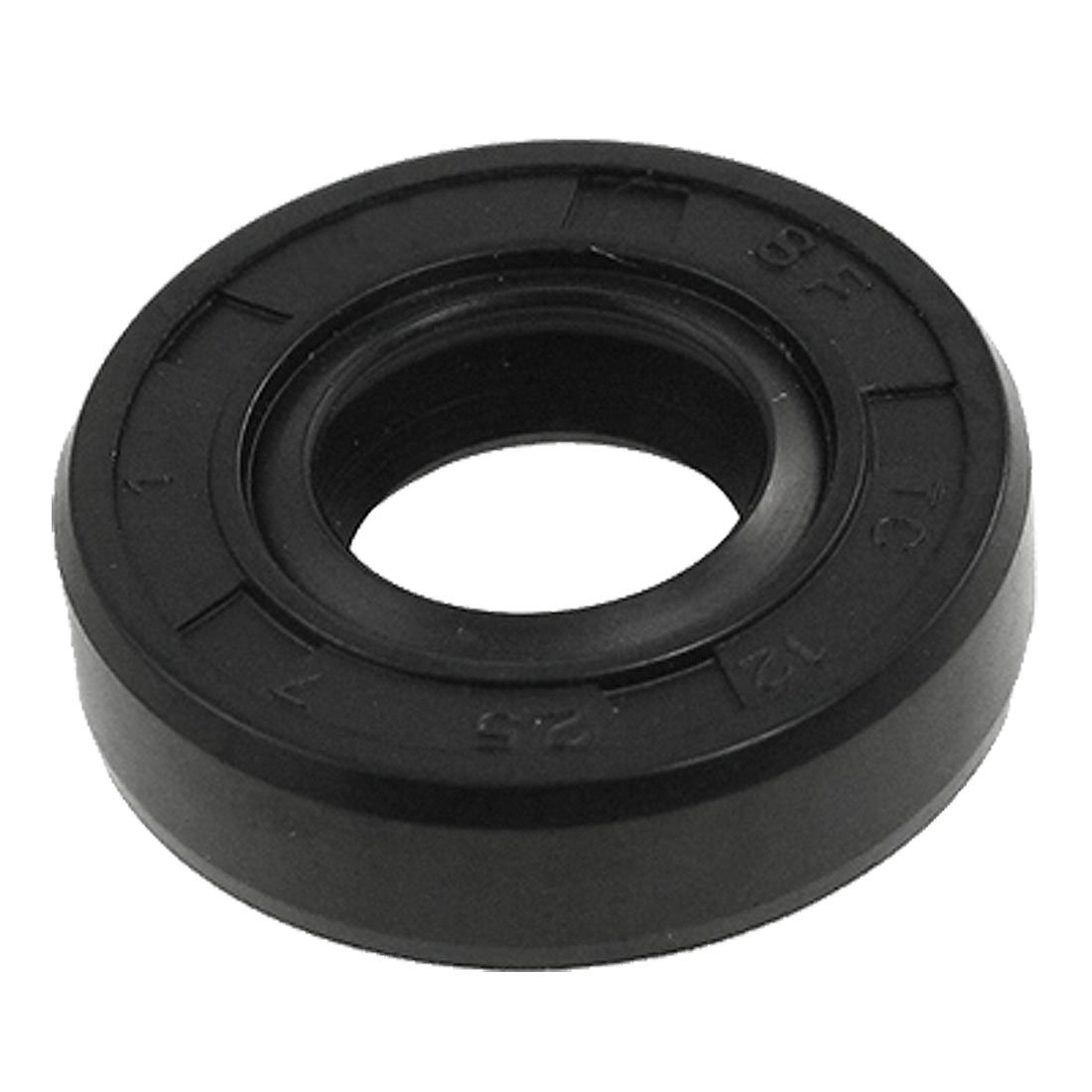 sourcing map 12mm x 25mm x 7mm Polyurethane PU Double Lip Rubber Oil Shaft Seal