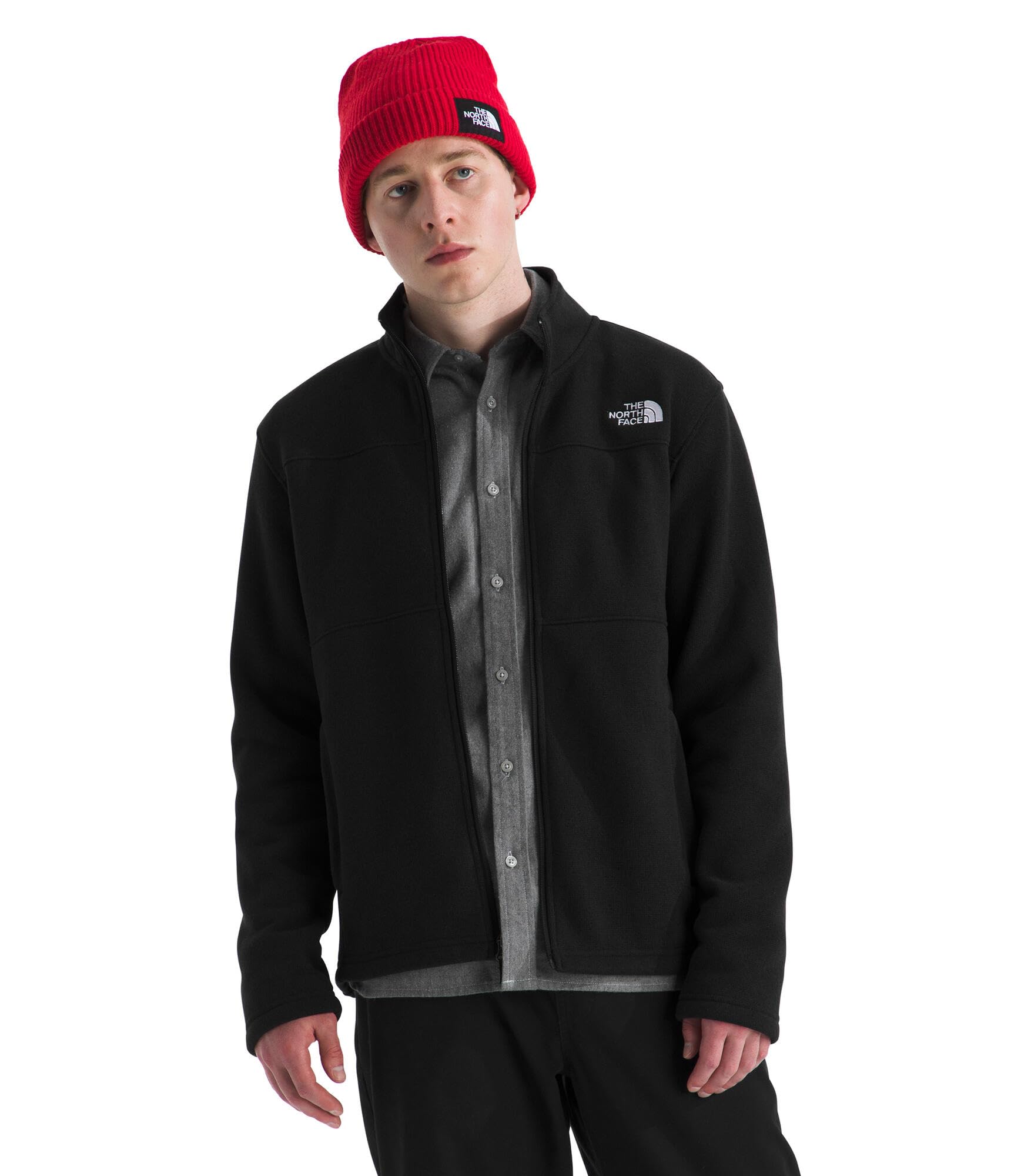 Photo 1 of The North Face Men's Gordon Lyons Full Zip Jacket | Cold Weather Top with Zippered Hand Pockets, TNF Black Heather, Large