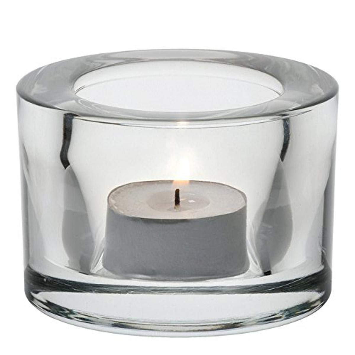 Utopia CLT01XL Candle holders, Chunky Tea light, Clear (Pack of 12)