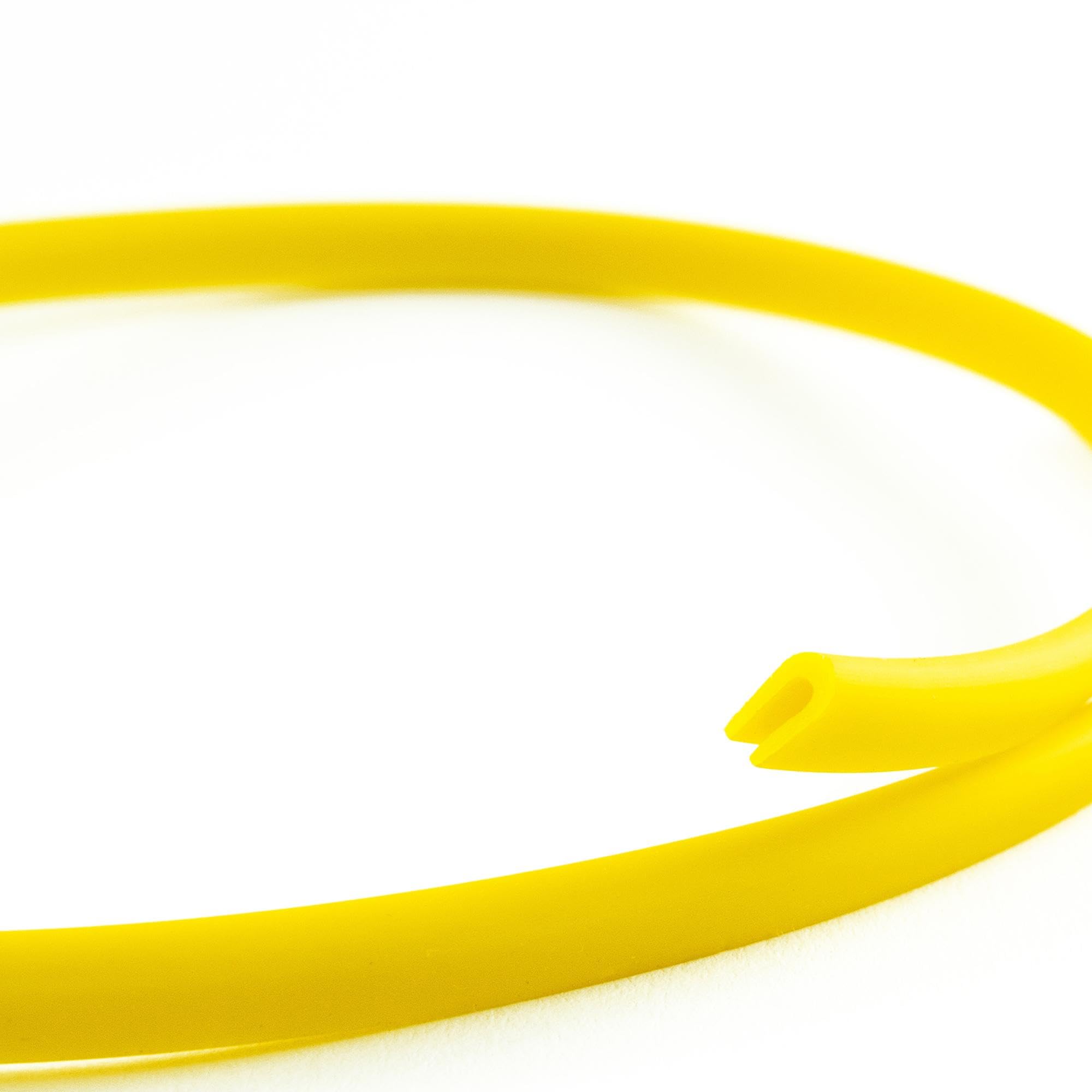 Eutras Edge Protection KSO4004, Keder Protection Strip - for Edges 0.4-1.5 mm - Black - 3 m., Yellow, 2406