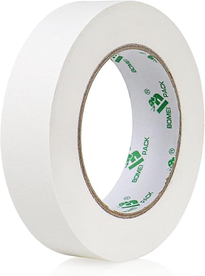 BOMEI PACK White Matte Cloth Gaffer Tape 24mm x 27m Non Reflective
