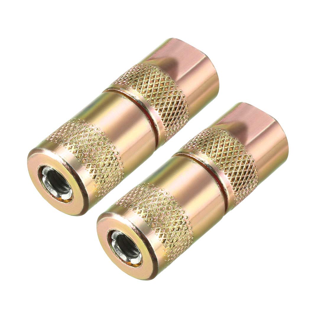uxcell 1/8" NPT Standard Grease Coupler Working Pressure 4500 PSI Zinc Plated 2pcs
