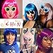 H&N Hair Colorful Blue Costume Wigs for Women 13