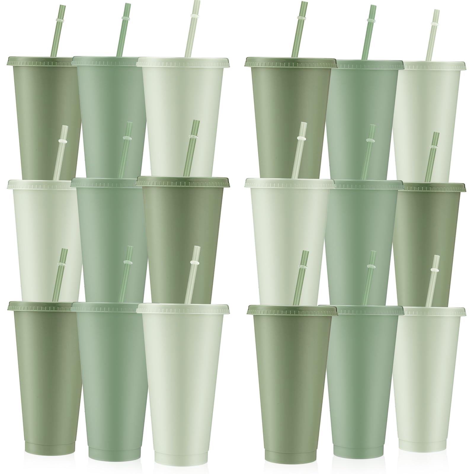 Photo 1 of **MISSING SEVERAL**ONLY 6 CUPS**
Skylety 24 Pcs Sage Green Plastic Cups with Lids and Straws 24 oz Reusable Tumbler Large Travel Mug Cup Coffee Beverage Drinks Party Supplies for Christmas Wedding Bridal Baby Shower Birthday