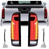 Dreamseek LED Tail Light Assembly Compatible with Nissan Frontier D40 2005-2021 Rear Brake Lamp Taillight w/Dynamic Sequential Turn Signal Smoke Lens