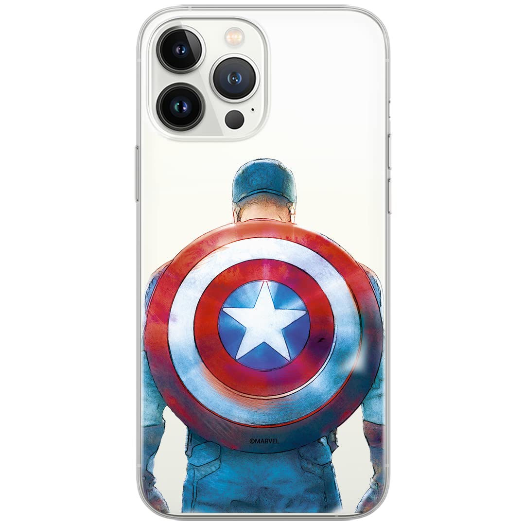 ERT GROUP mobile phone case for Xiaomi REDMI NOTE 9 PRO/ 9S original and officially Licensed Marvel pattern Captain America 002 adapted to the shape of the mobile phone, partially transparent