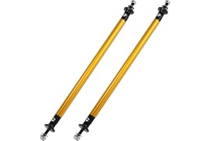 X AUTOHAUX 2pcs 200mm 7.87" Splitter Support Rods Adjustable Front Rear Bumper Lip Splitter Strut Rod Tie Support Bars Fit Most Vehicle Gold Tone