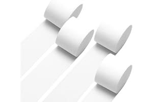 GCB Wedding Party Decorations 4 Rolls 328ft White Crepe Paper Streamers for Wedding, Bachelorette, Birthday, Baby Bridal Shower, Valentines Day Anniversary Party Backdrop Decors,Festivals 82ft Long