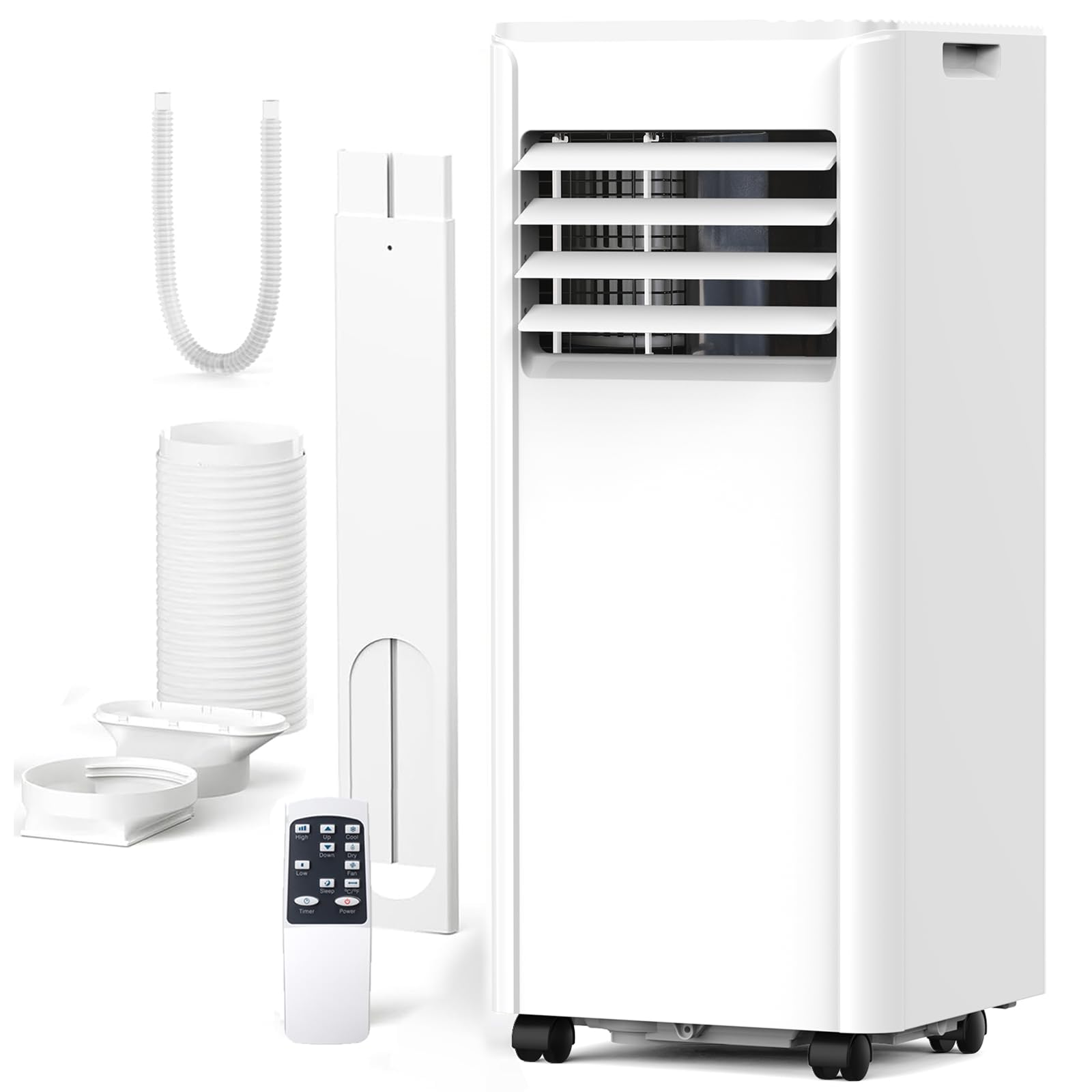 Photo 1 of **MAJOR DAMAGE**Portable Air Conditioners 8000 BTU with Remote Control, Cools Room up to 350+ sq.ft, 3-IN-1 Quiet Portable Ac Unit with Dehumidifier Fan Function, Sleep Mode, 24H Timer, Portable AC Units for Rooms. 