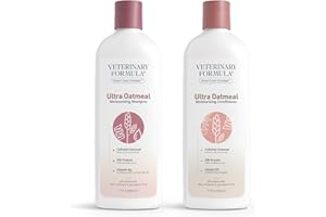 Veterinary Formula Moisturizing Ultra Oatmeal Shampoo & Conditioner Bundle for Dogs & Cats with Colloidal Oatmeal & Jojoba, Leaves Coat Soft, Shiny & Hydrated, 2 x 17 Fl Oz Bottles