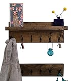 DistressedMeNot Coat Rack with Shelf Wall Mounted