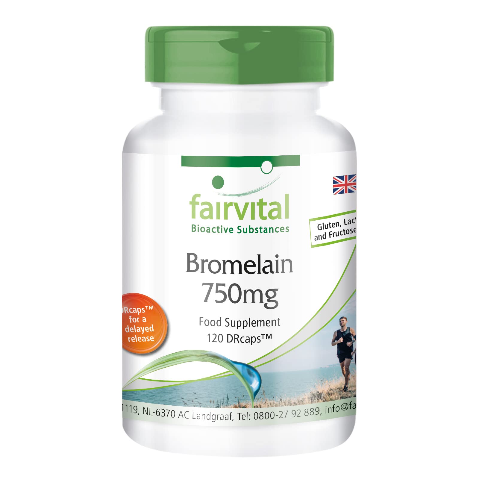 Fairvital | Bromelain 750mg - HIGH Dosage - Vegan - 120 Capsules - Pineapple Enzyme