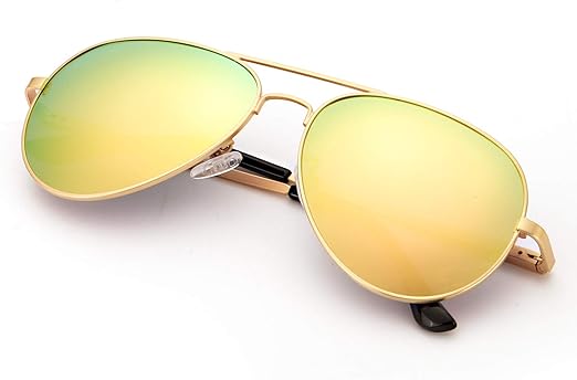 womens gold mirrored aviator sunglasses