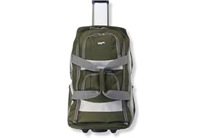 Olympia U.S.A. 29 inch Jumbo Size 8 Pockets Wheeled Rolling Duffel Bag Water Resistant Luggage Lightweight Travel Suitcase with Retractable Handle