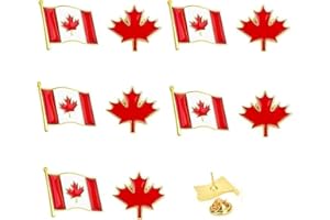 10pcs Canadian Flag Badge Metal Souvenir Canadian National Lapel Pins Patriotic Canada Brand Badge