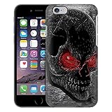 Apple iPhone 6 Case, Snap On Cover by Trek Digital Red Eye Skull Firm Case