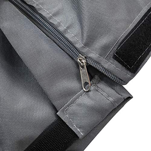 iiSPORT 3 Seater Hammock Swing Glider Canopy Cover w/Reinforced 600D Oxford - Waterproof Outdoor Garden Triple Cover with 3 Year Warranty, Gray, 80" Lx 60" W x 72" H - Thumbnail 5