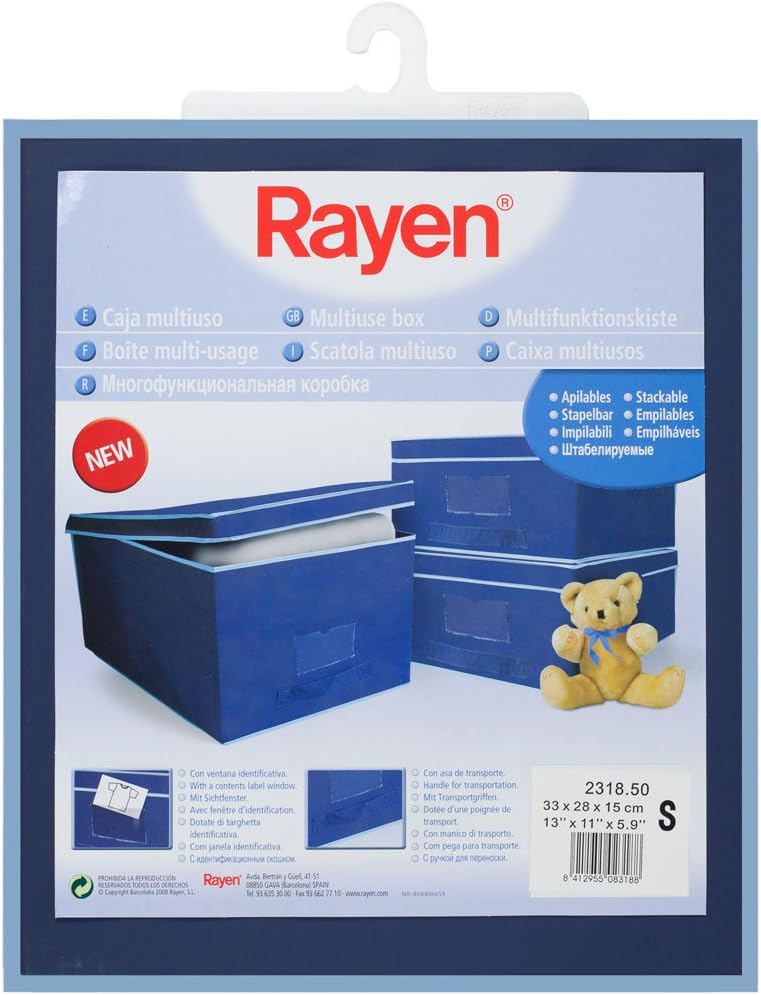Rayen Cajas para almacenaje de Ropa, 33 x 28 x 15 cm: Amazon.es: Hogar