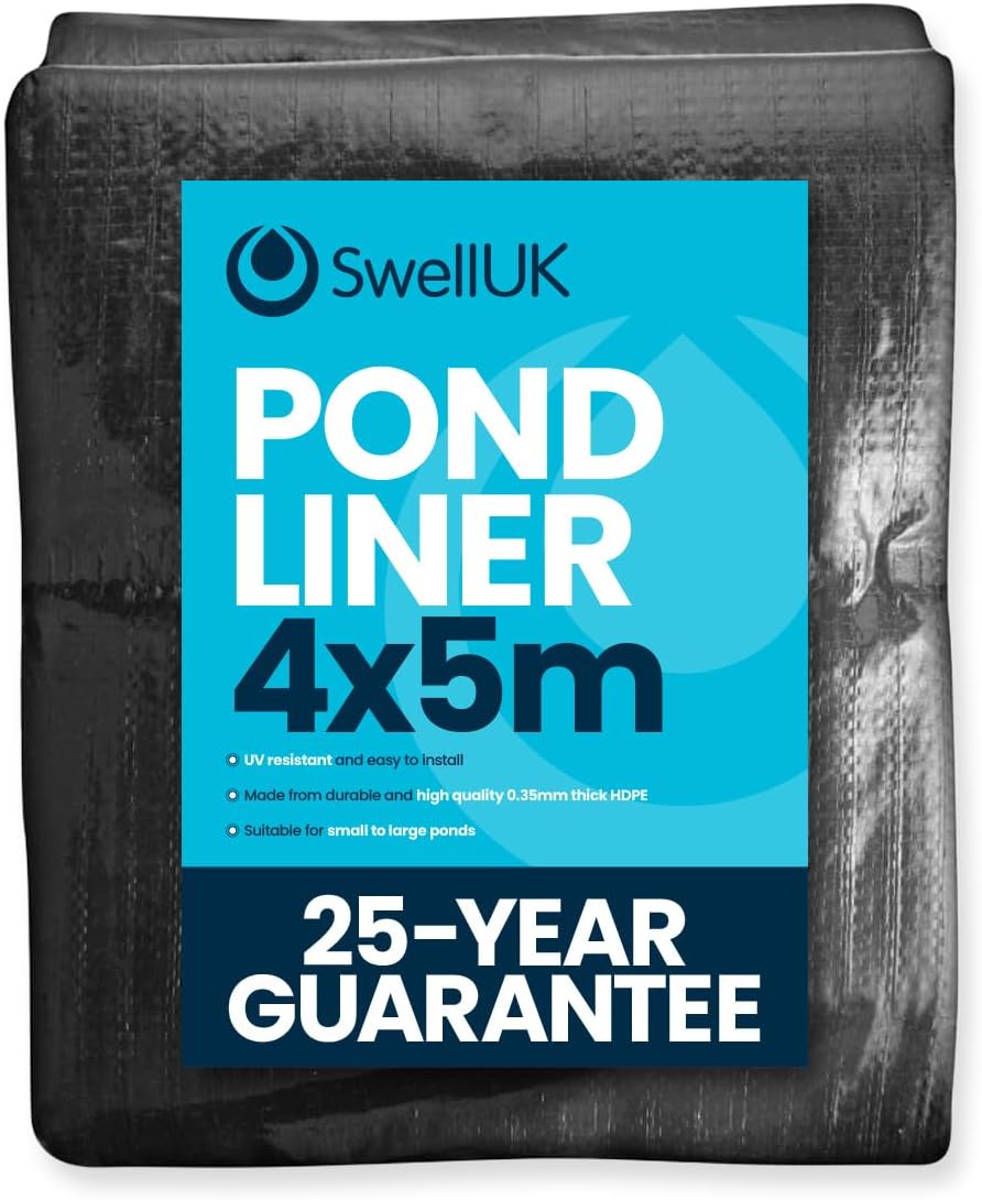 Swell UK 4m x 5m Pond Liner HDPE UV Resistant 25 Year Guarantee