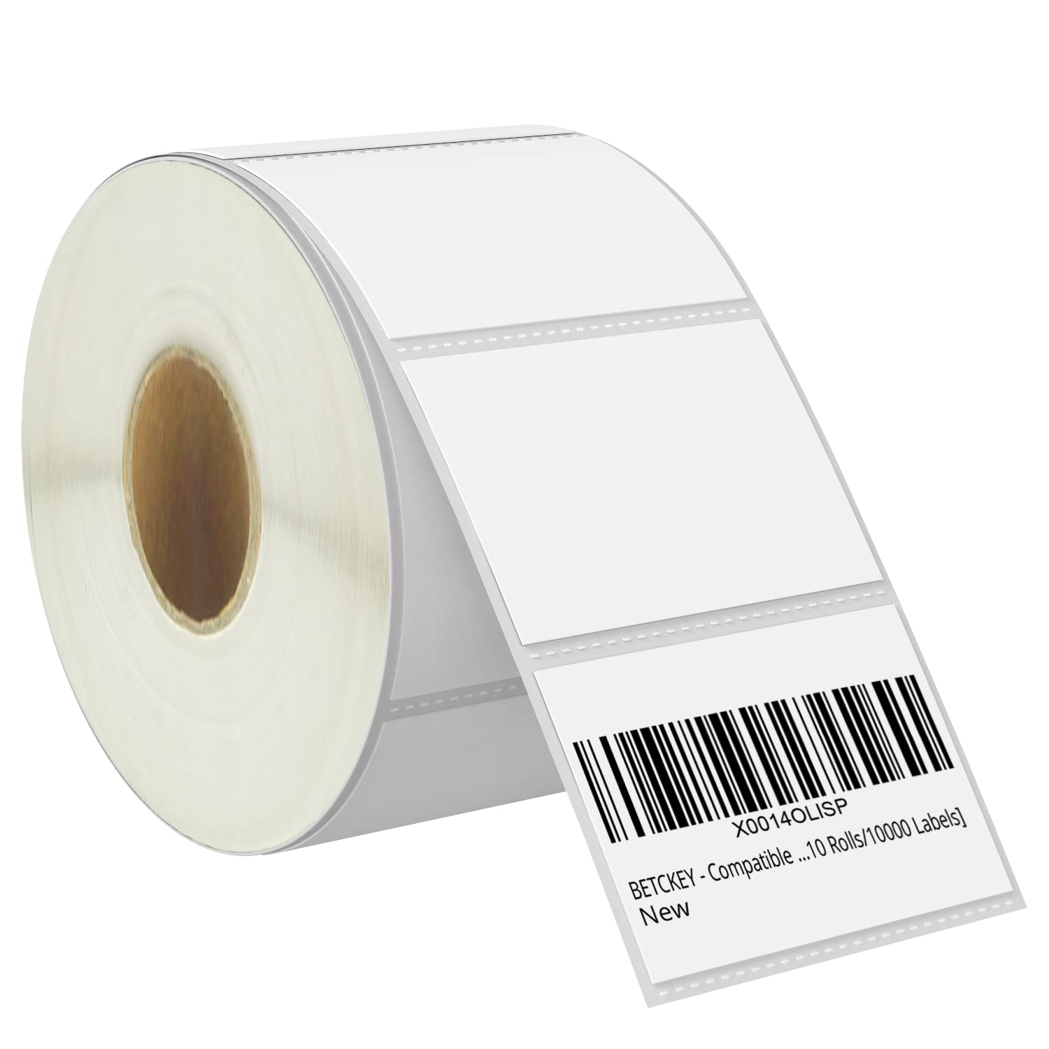 BETCKEY - 76mm x 51mm(3 in x 2 in) Multipurpose & Shipping Thermal Labels, 750 Perforated Labels per Roll Compatible with Zebra & More Printers