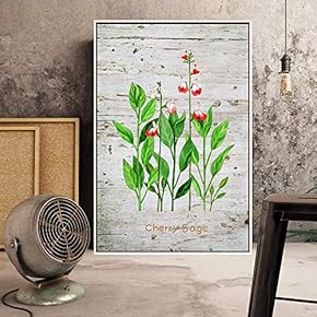 Floating Framed Canvas Wall Art for Living Room, Bedroom Plant Canvas Prints for Home Decoration Ready to Hang - 16x24 inches