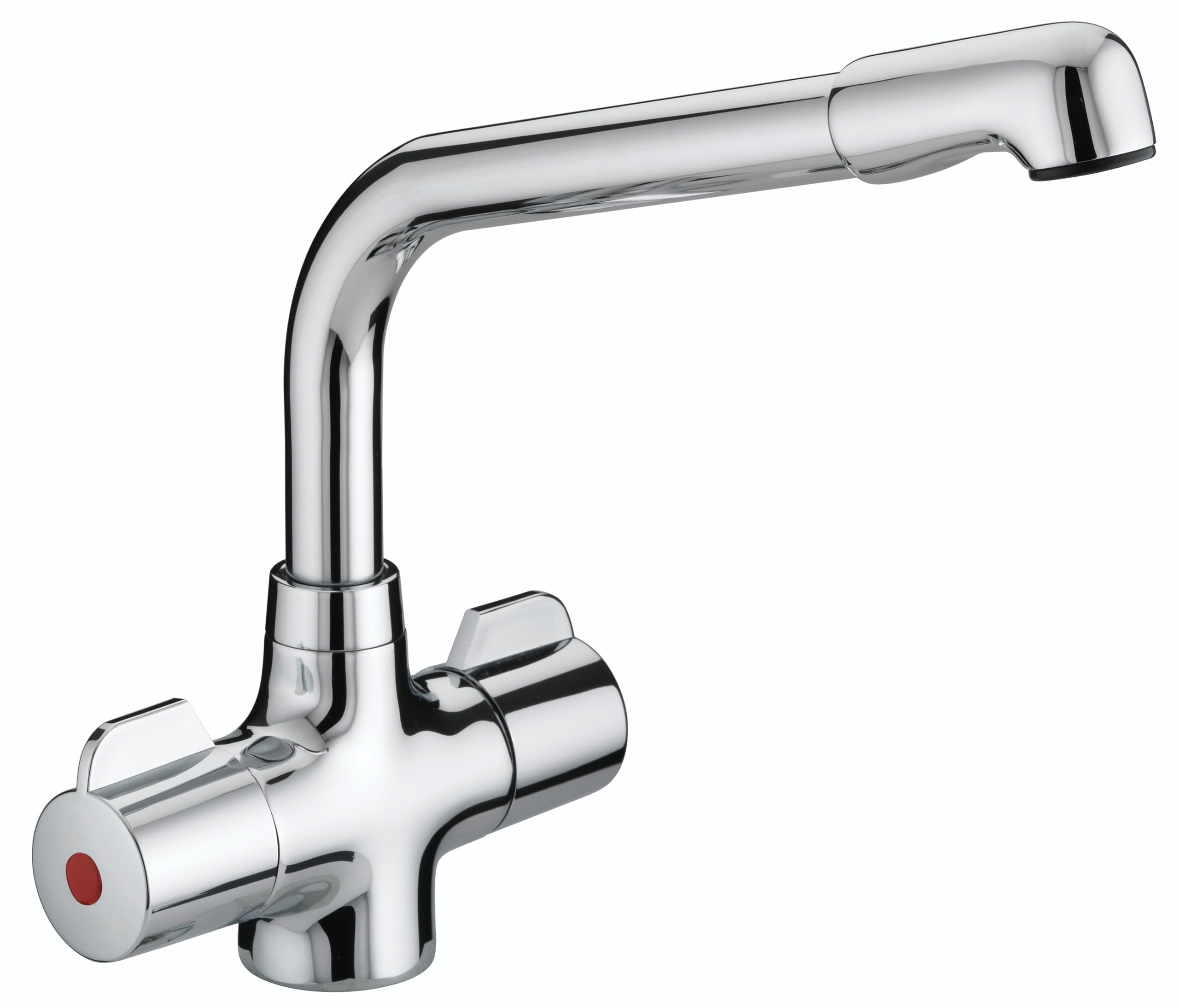 Bristan Manhattan Sink Mixer with Easyfit Installation, Deck Mounted Kitchen Taps Mixers, Chrome Finish