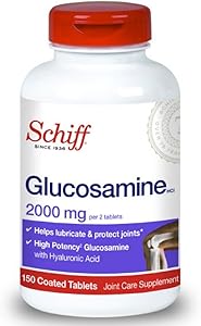 Schiff Glucosamine 2000mg with Hyaluronic Acid, 150 tablets -Joint Supplement
