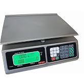 TORREY LPC40L Electronic Price Computing Scale, Rechargeable Battery, Stainless Steel Construction, 100 Memories, 8 Direct Access Keys , 40 lb