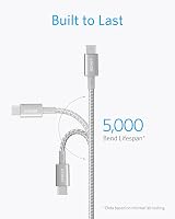 Anker USB C to USB C Charger Cable 10ft 100W Nylon Silver view 6