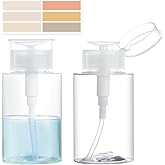 5.1oz/150ml Push Down Pump Dispenser, Alcohol Pump Dispenser Bottle, Empty Push Top Bottles Containers for Nail Polish Makeup