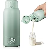 Portable Bottle Warmer for Travel, Baby Milk Warmer with Fast Heating & Long Battery Life, 17 Ounces Large Capacity Bottle Wa