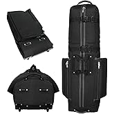 CADDYDADDY Constrictor Golf Travel Bag Cover w/Thick Dense Foam Padded Top | 1 Year Full Travel Bag Replacement Coverage Wheels Lockable Zippers Huge Side Pockets Case for Transporting Clubs on Airlines