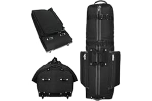 CaddyDaddy Constrictor Soft-Sided Golf Travel Bag Cover with Thick Dense Foam Padded Top 1 Year Full Travel Bag Replacement Coverage | Wheels & Lockable Zippers Case for Transporting Clubs on Airlines