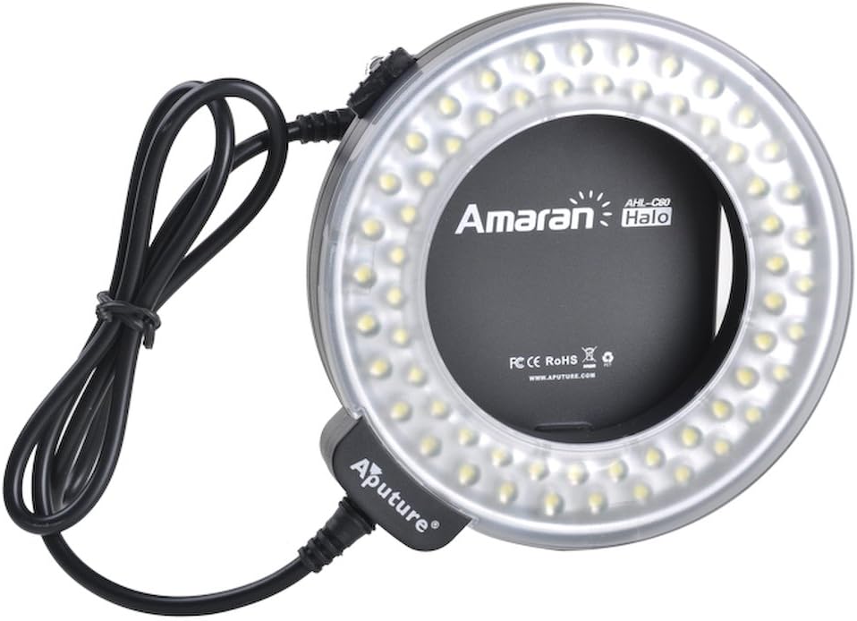 RioRand Amaran Halo AHL-C60 LED Macro Ring Flash Light for Canon DSLR Cameras