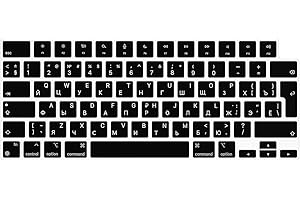 ProElife Russian Keyboard Cover Skin for EU/UK (ISO) 2026-2022 MacBook Air 13.6 15 inch M5 M4 M3 M2 A3448/A3449/A3240/A3241 &