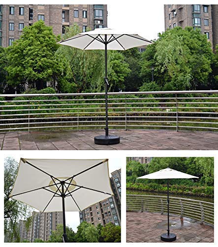 UWY 6,5 Fuß / 2 m Patio Sonnenschirm, Premium Outdoor Market Tischschirm mit Kurbel für Garten, Rasen, Terrasse… – Bild 2