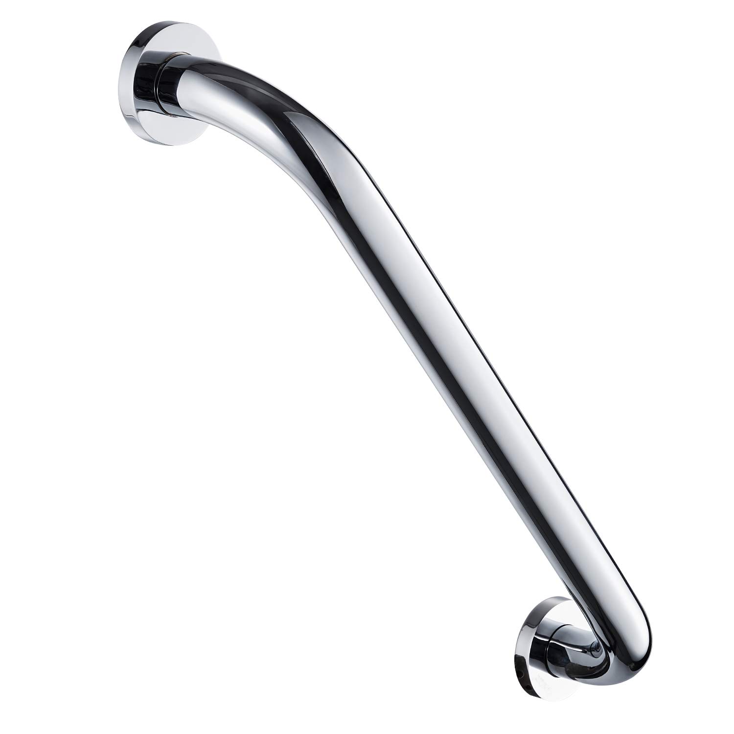 NSODOO Shower Arm Grab Bar for Bathroom Handrail Safety Non-Slip Wall Handle for Bath Toilet Sliding Bars Polished Chrome Brass (30 cm)