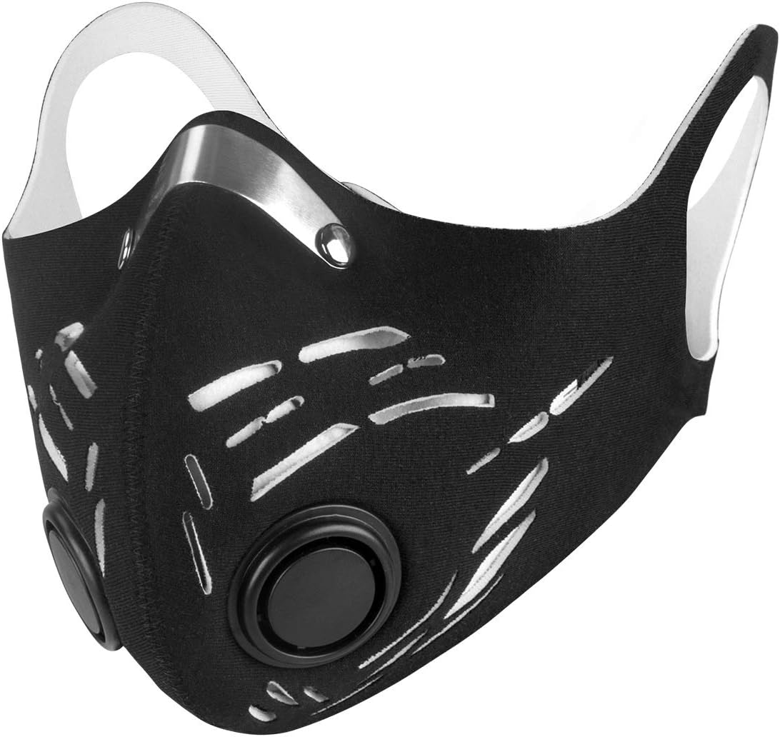 FANA Dust Sport Breathing Mask Reuseable Activated Carbon Respirator Filters Black Cloth Safety Face Mask Respirator