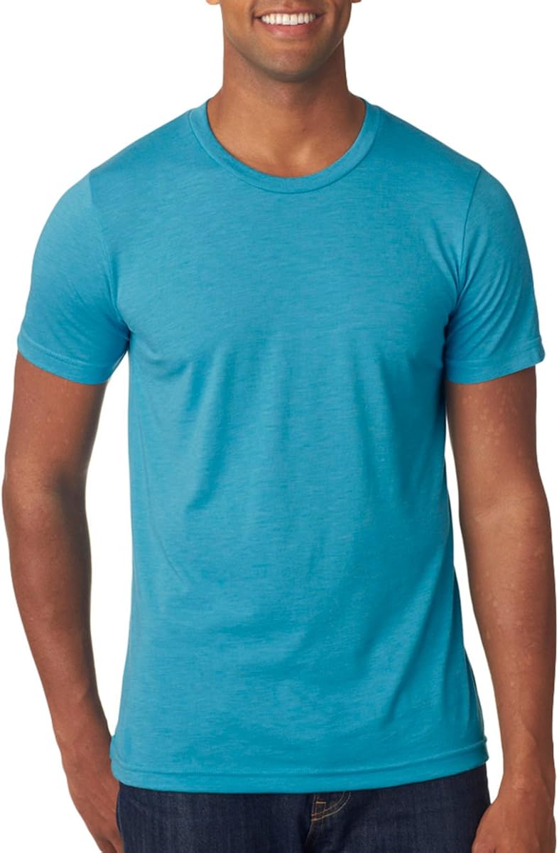 Men's Tri-blend Tee (Aqua TriBlend) (2X-Large) | Amazon.com
