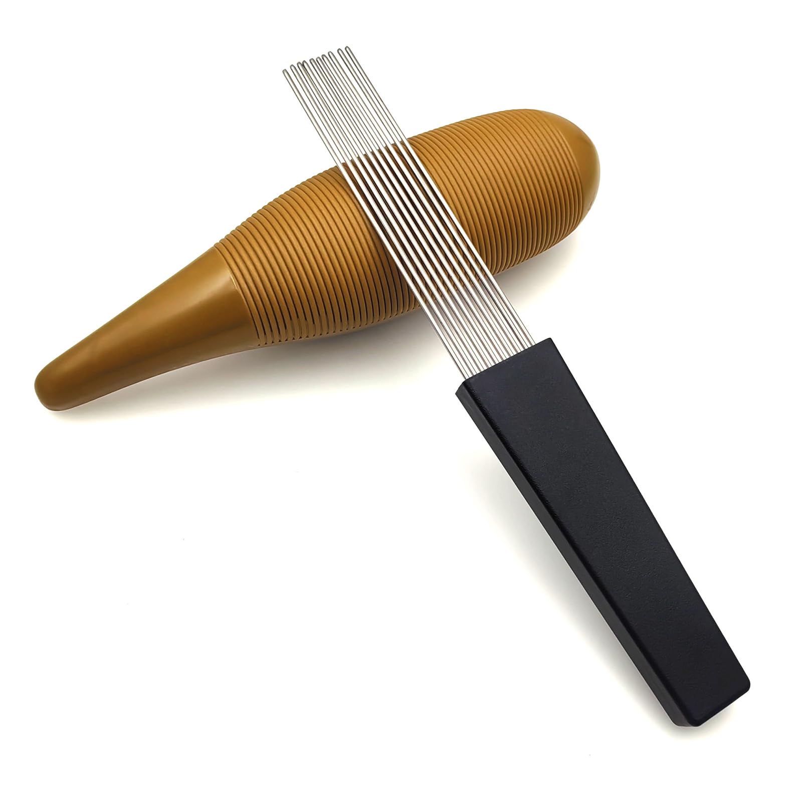 SHUAIGUO Guiro Instrument with 1 Scraper Portable Fish Shaped Latin Percussion Instrument Interesting Musical Training Tool Professional Guiros for Beginners Band Accompaniment