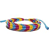 LAMIBEE Bisexual Pansexuality LGBT Proud Love Tibetan Wrist Wrap Bracelet | Amulet and Boho Rope Bracelet Bangles for Women Men Thread for Him and Her