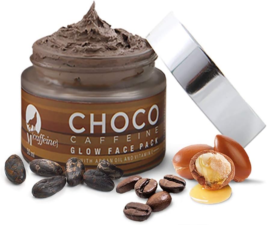 Choco Caffeine Glow Face Mask for Normal/Oily Skin - with Argan Oil and Vitamin E